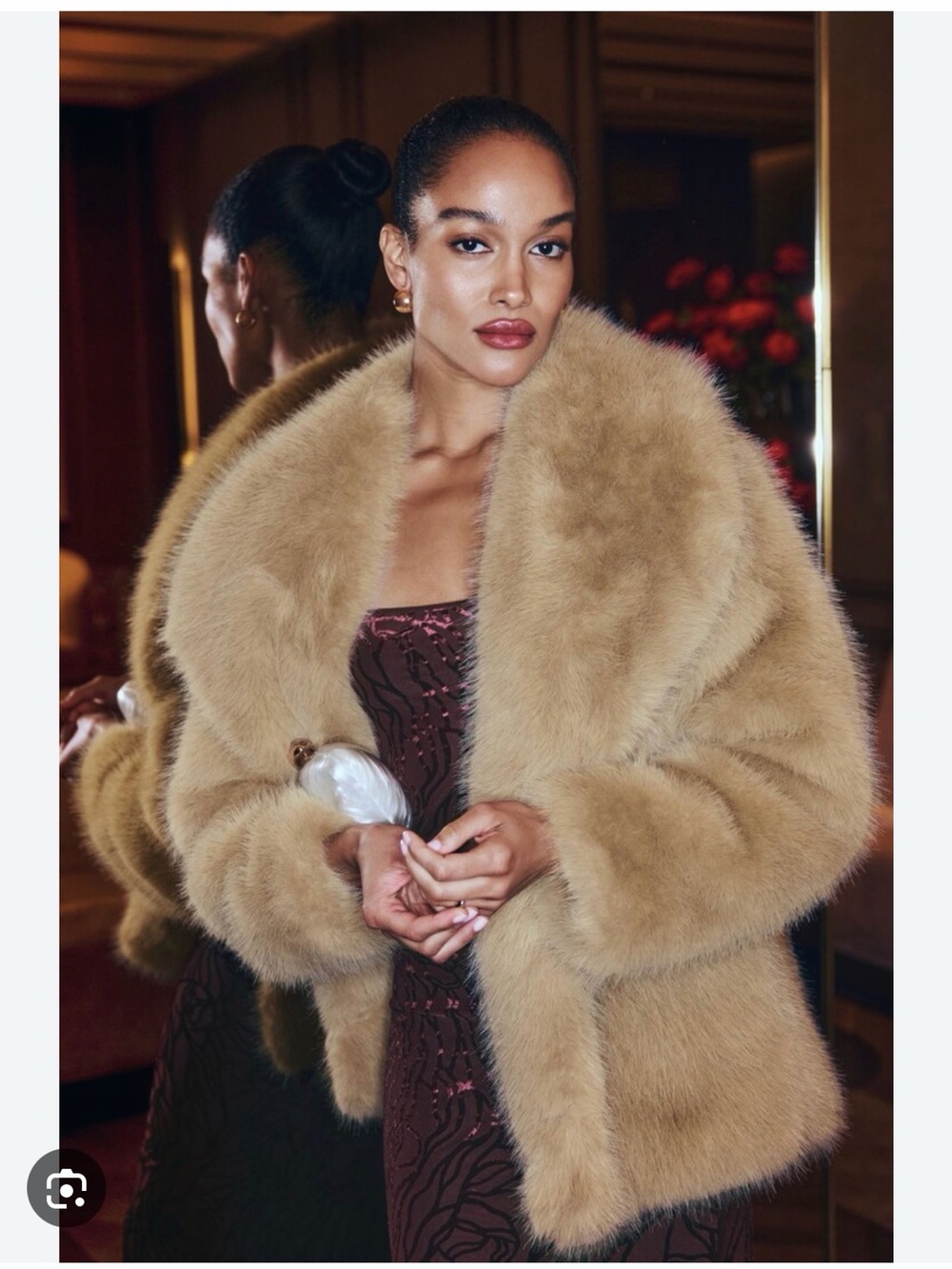 Dynamite faux fur coat